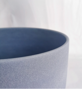 8 inch - 10 inch Sapphire Gemstone Frosted Quartz Crystal Singing Bowl