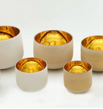 Load image into Gallery viewer, 7 Piece Set 24k Gold Quartz Crystal Singing Bowl Perfect Pitch