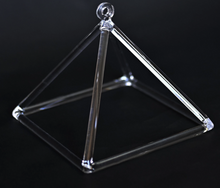 Load image into Gallery viewer, 9 or 10 inch Crystal Singing Pyramid + FREE Case and Mallet
