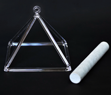 Load image into Gallery viewer, 9 or 10 inch Crystal Singing Pyramid + FREE Case and Mallet