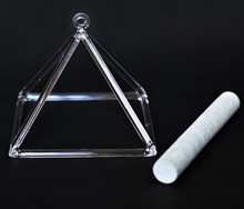 Load image into Gallery viewer, 5 inch or 6 inch Crystal Singing Pyramid + FREE Case and Mallet
