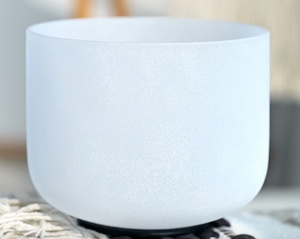 22 Inch Large White Frosted Quartz Crystal Singing Bowl - FREE Mallet and O-Ring