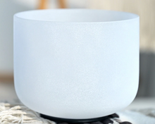 Load image into Gallery viewer, 20 Inch White Frosted Quartz Crystal Singing Bowl - FREE Mallet and O-Ring