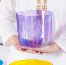 Load image into Gallery viewer, Cosmic Clear Crystal Singing Bowls - Set of 7 Colored