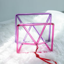 Load image into Gallery viewer, 5 inch or 6 inch Pink Purple Merkaba Crystal Singing Pyramid