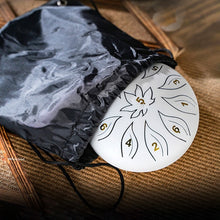 Load image into Gallery viewer, 6 Inch, 11 Tone D Minor - Flower and Leaf Steel Tongue Drum