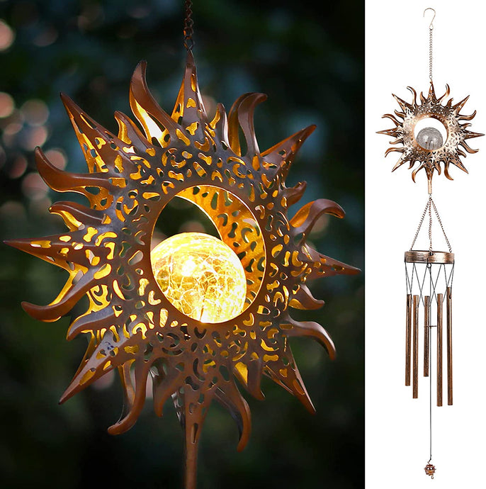 Sun, Moon, Star Solar Outdoor Wind Chime