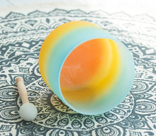 Load image into Gallery viewer, 7 Inch Fresh Green Yellow Quartz Crystal Singing Bowl + FREE Mallet, O-ring &amp; Carrying Bag
