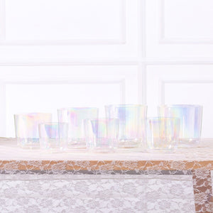 Set of 7 Clear Cosmic Crystal Singing Bowls