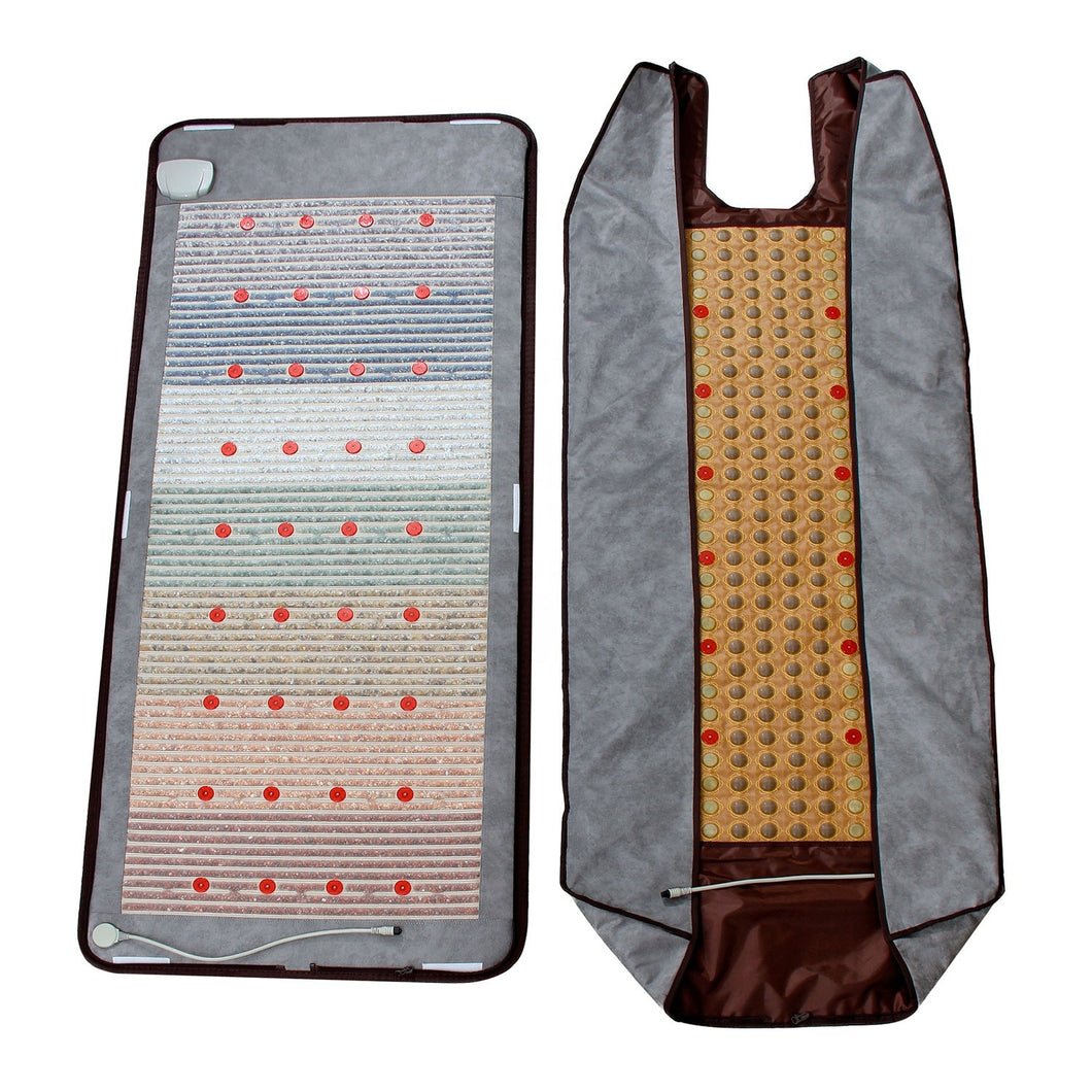Sauna Heating Mat with 7 Chakra Gemstones (PEMF, Photon, TENS, FIR, Negative Ion)- Large 31.5 x 75 inches