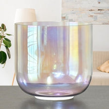 Load image into Gallery viewer, 7 Inch Grey Clear Cosmic Quartz Crystal Singing Bowl - B Note + FREE Bag and Mallet