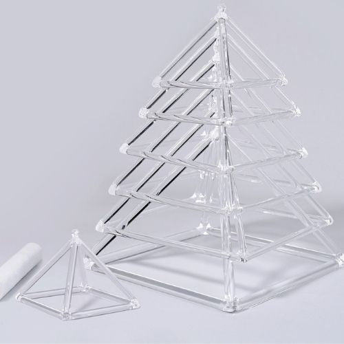 Set of 7 Crystal Singing Pyramids