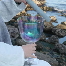 Load image into Gallery viewer, 7 inch Fancy Clear Quartz Crystal Handle Singing Bowl