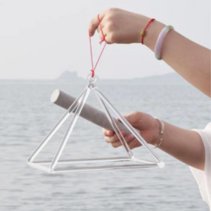 5 inch or 6 inch Crystal Singing Pyramid + FREE Case and Mallet