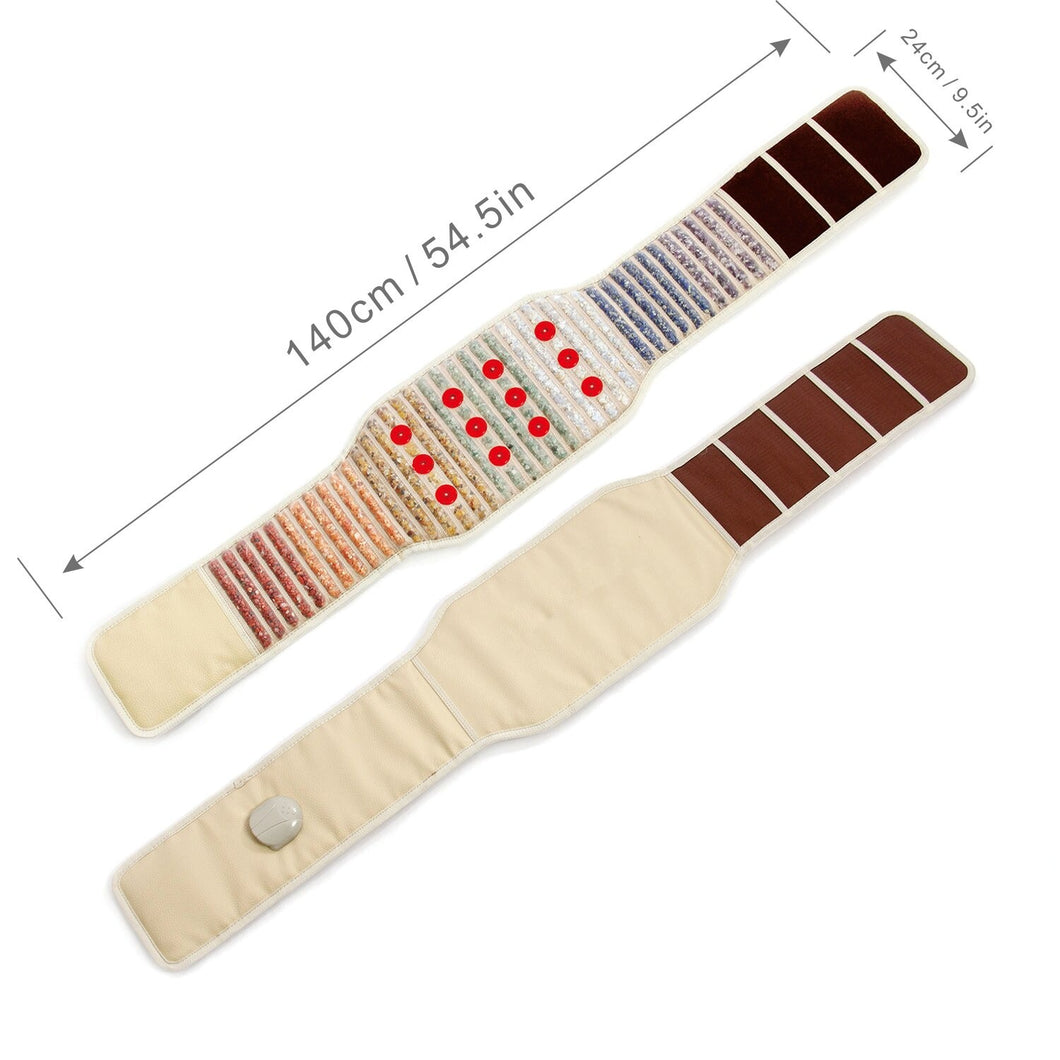 Chakra Gemstone Photon Heating Mat Belt, Optional Pillow - 54.5 x 9.5 inches