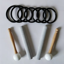 Load image into Gallery viewer, 7 Golden Chakra Quartz Crystal Singing Bowl  + 2 FREE Carrying Cases