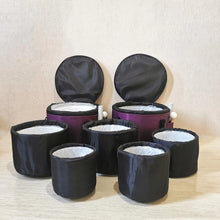 Load image into Gallery viewer, 7 Golden Chakra Quartz Crystal Singing Bowl  + 2 FREE Carrying Cases