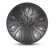 Load image into Gallery viewer, 6 Inch, 11 Tone D Minor - Flower and Leaf Steel Tongue Drum