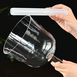 7 inch Clear Quartz Crystal Handle Singing Bowl with FREE Case