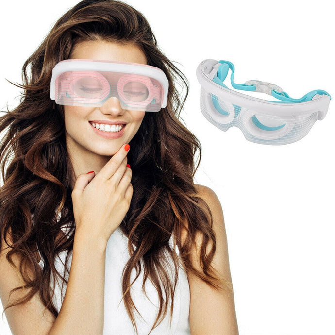 LED Photon Eye Mask Massager Red, Blue, Yellow Light Therapy with Heat