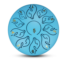 Load image into Gallery viewer, 6 Inch, 11 Tone Dolphin Steel Tongue Drum