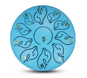 6 Inch, 11 Tone Dolphin Steel Tongue Drum
