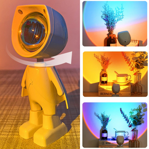 Robot / Astronaut Night Light Sunset Projection Lamp, Rainbow Floor Lamp